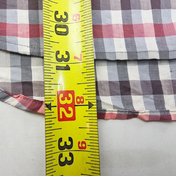 Billy Reid Slim Cut Size Large Mens Multi Check Spread Collar Cotton Shirt - Picture 7 of 9